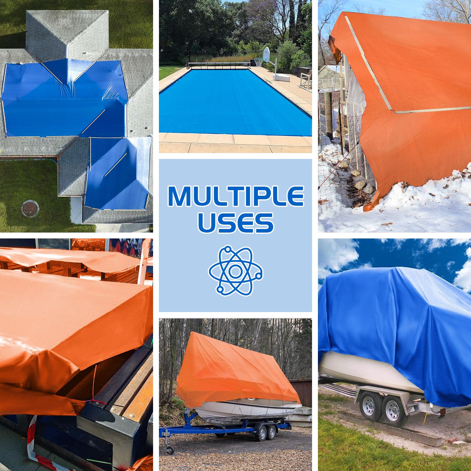 RGJ pool tarp used to cover outdoor items