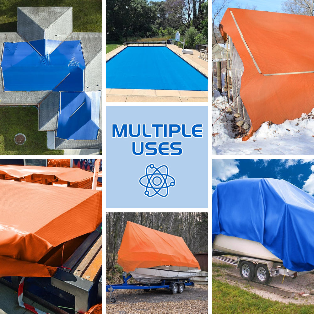 RGJ pool tarp used to cover outdoor items