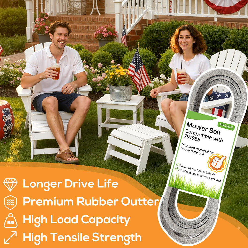 RGQSUN Lawn Mower Deck Belt 791988 comparison with old belt