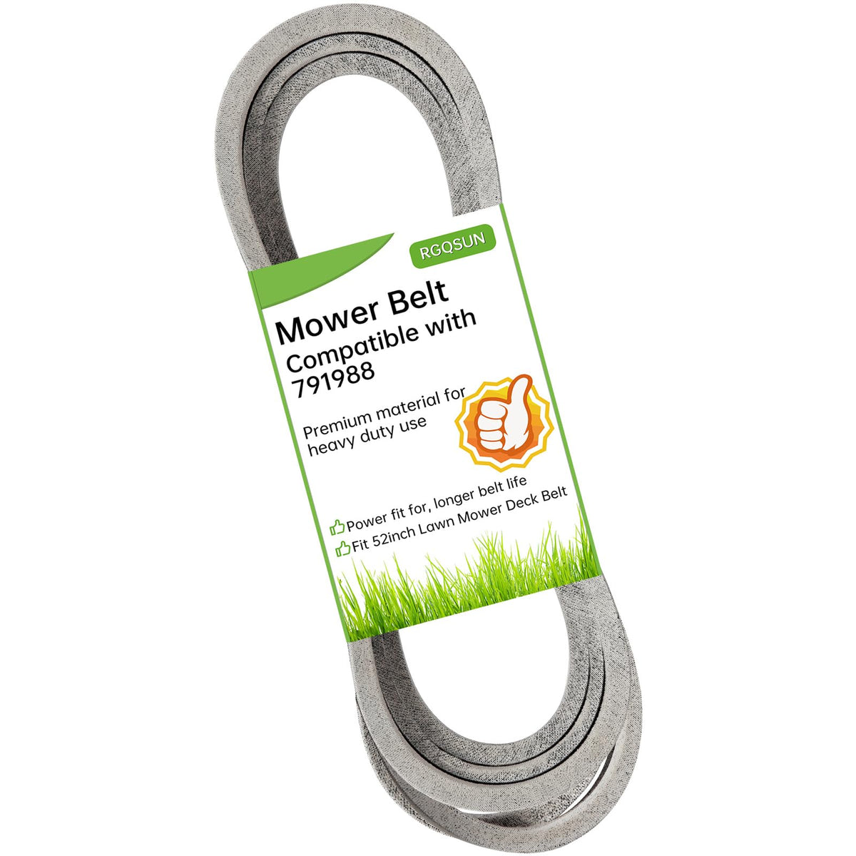 RGQSUN Lawn Mower Deck Belt 791988 front view