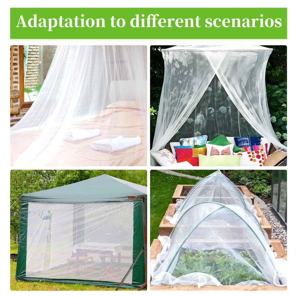 RGQSUN Mosquito Netting 39 x 10 Ft protecting vegetable garden