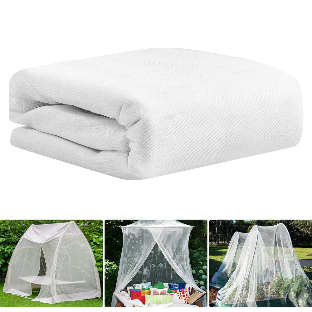 RGQSUN Mosquito Netting 39 x 10 Ft white mesh front view