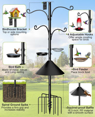 Rhino Valley heavy-duty bird feeder pole with squirrel baffle
