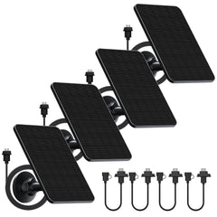 Rhorawill 4 Pack Solar Panel front view with black finish