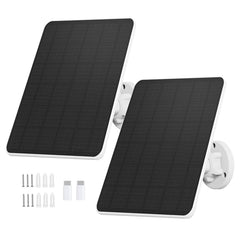 Rhorawill 6W solar panel front view with micro USB and USB-C connectors