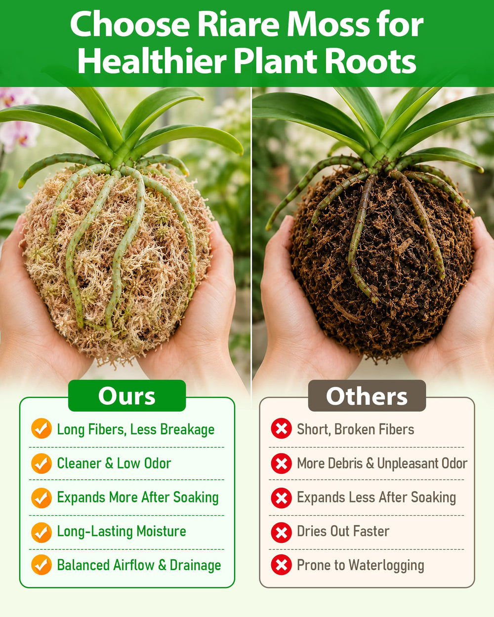 Riare 2.2LB Premium Sphagnum Moss for use in propagation
