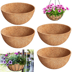 Riare 4 Pack 16 Inch Coco Liners, brown color front view