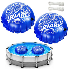Riare 4x4 ft pool pillow blue, front view