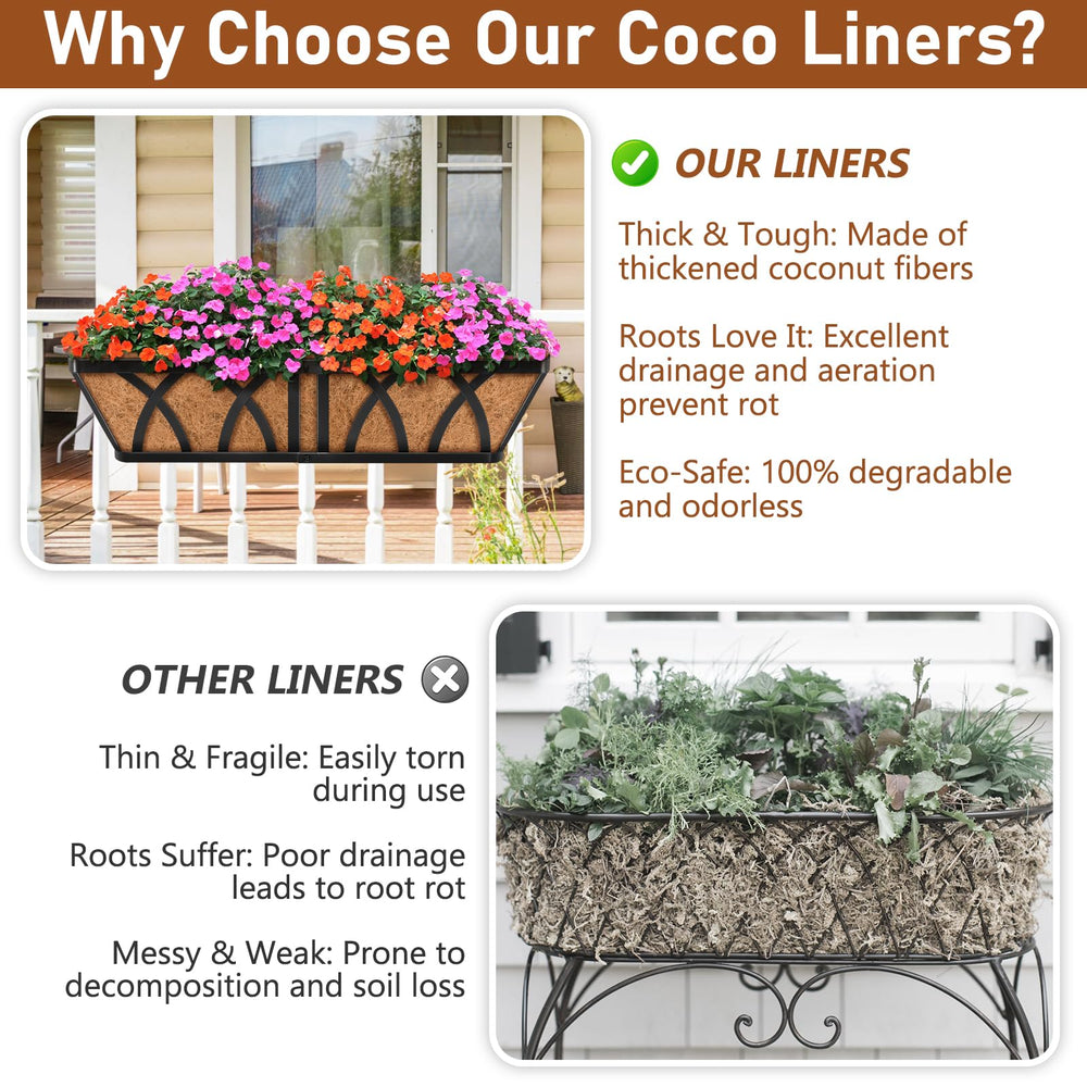 Riare Coco Liners assembled in a garden box