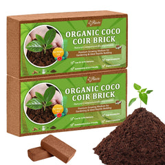 Riare Organic Coco Coir Bricks front view with packaging