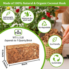Riare Organic Coco Coir Chips bricks soaking in water