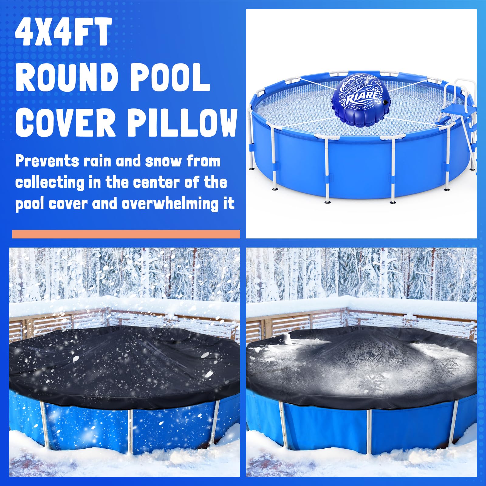 Riare pool pillow package dimensions 37.4x32.4x9.8 cm