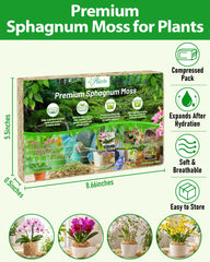 Riare Sphagnum Moss compressed block with dimensions