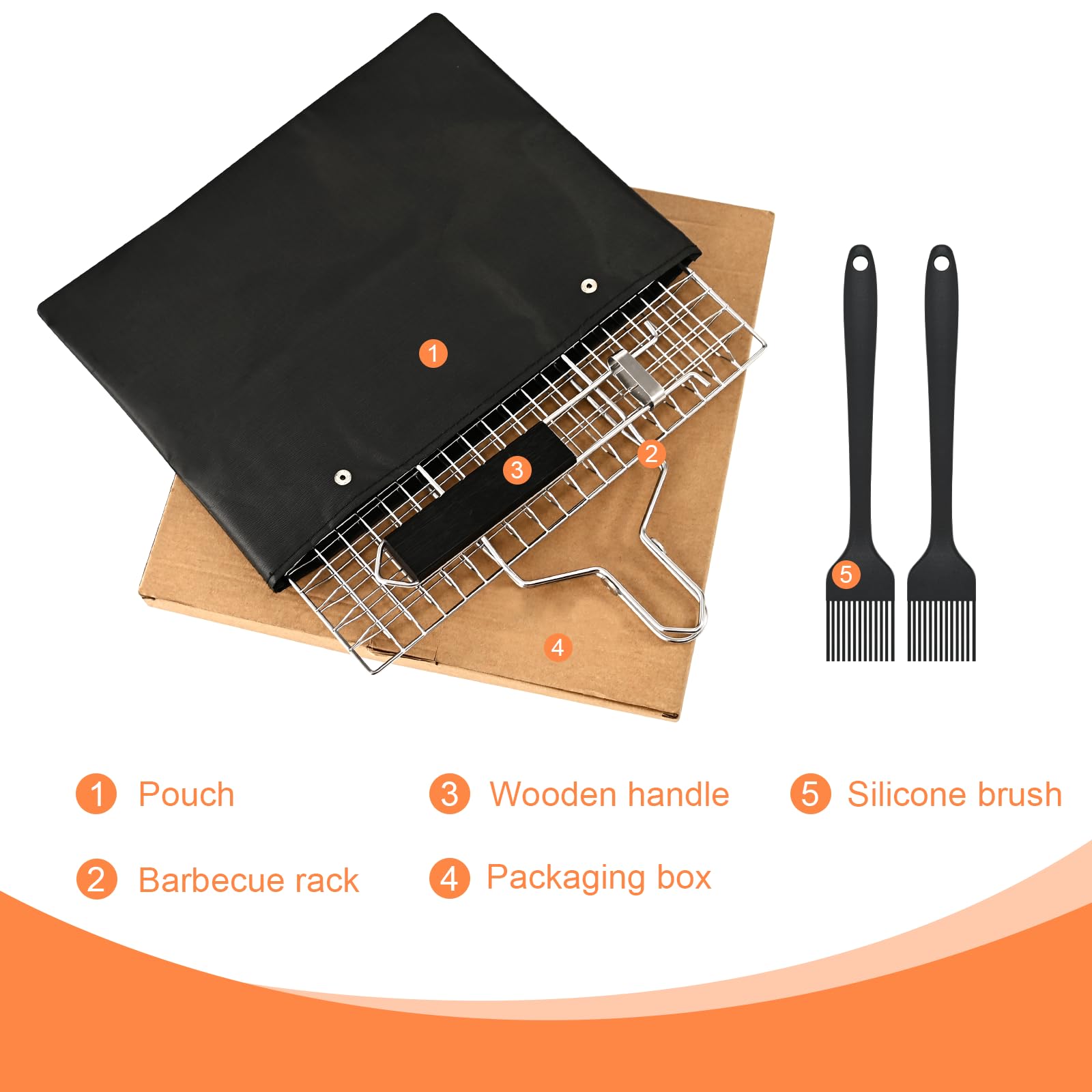 Ribber Fish Grill Basket in a picnic setting