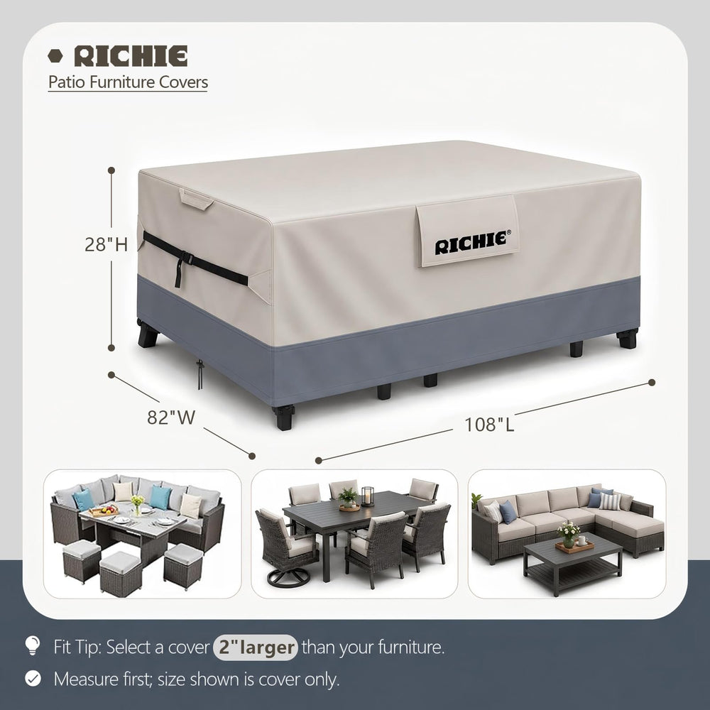 RICHIE furniture cover showing waterproof seams and stitching