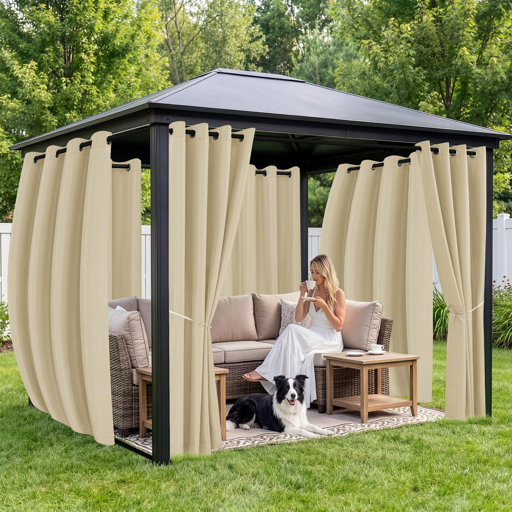 RichSets Outdoor Curtains showing waterproof fabric