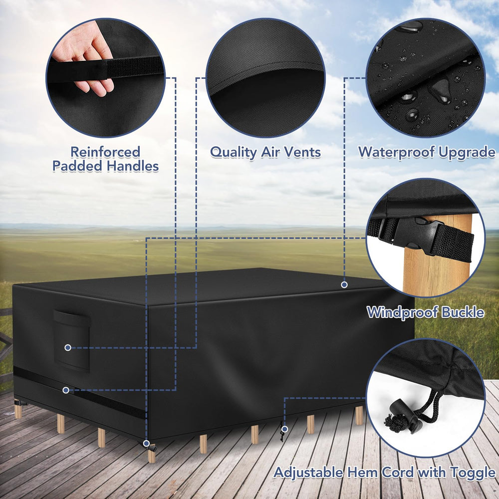Richwon Patio Furniture Cover with mesh vents on the side