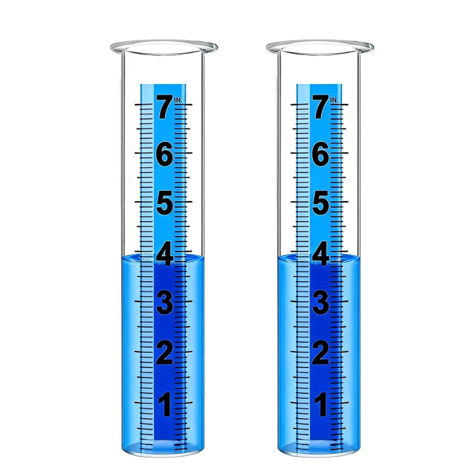 Ricihene Rain Gauge Replacement Tube front view with clear markings