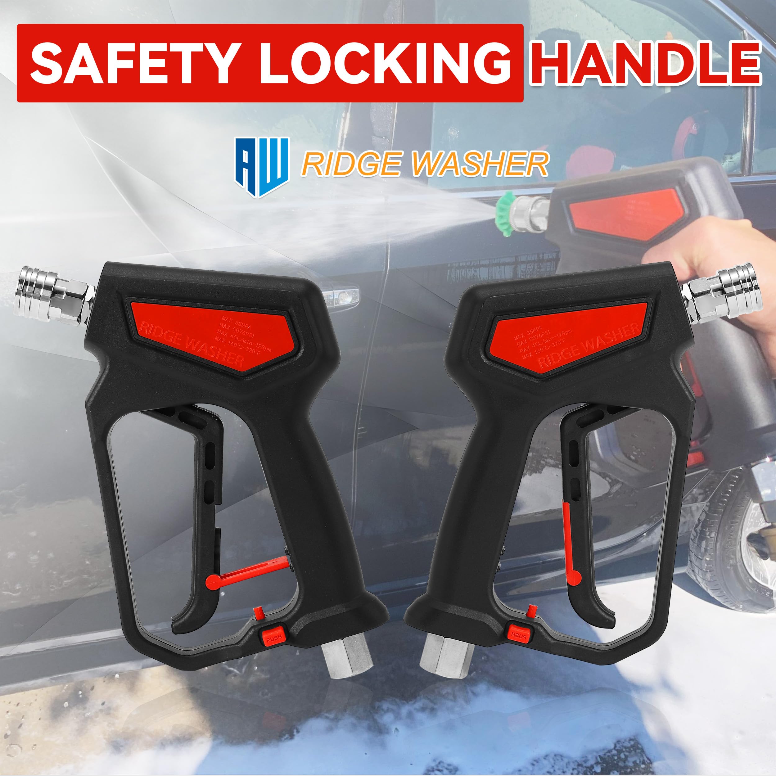 RIDGE WASHER Pressure Washer Gun packed in retail packaging