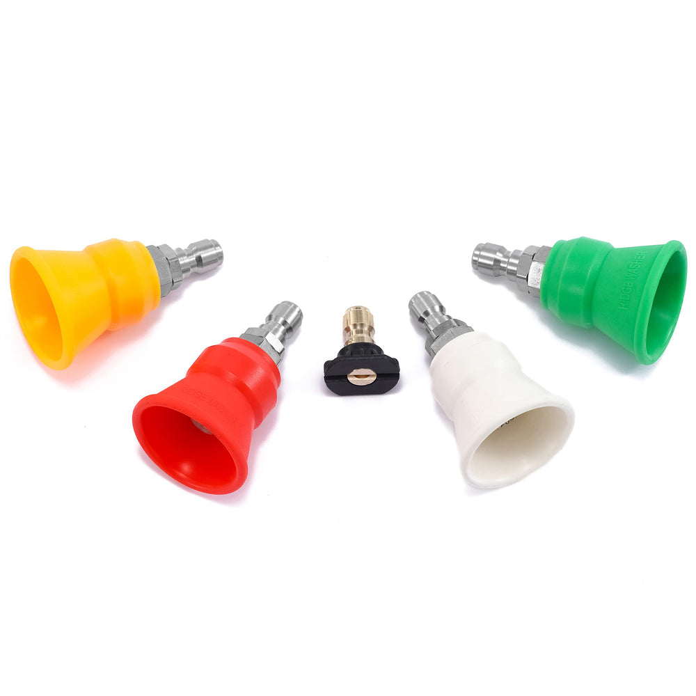 RIDGE WASHER Pressure Washer Nozzle Guard front view with nozzle tips