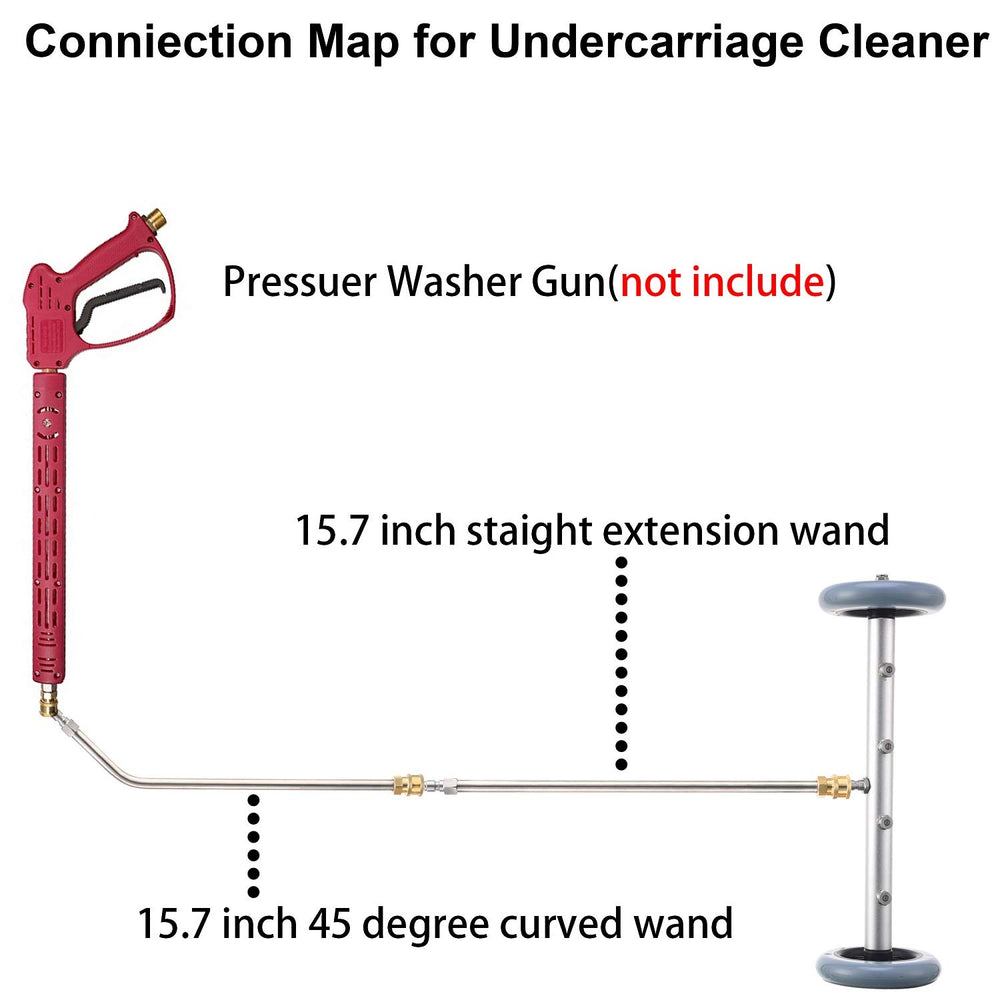 RIDGE WASHER Undercarriage Cleaner with attached extension wands