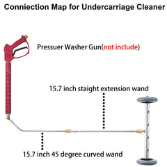 RIDGE WASHER Undercarriage Cleaner with attached extension wands