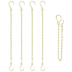 RIFNY 20 Inch Gold Plant Chain front view with hooks