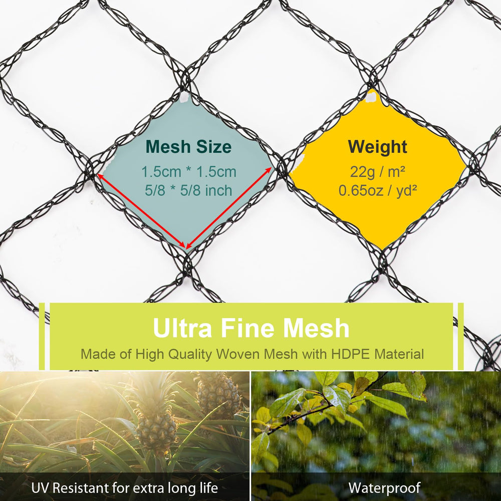 RIFNY Bird Netting close-up showing 5/8 inch mesh