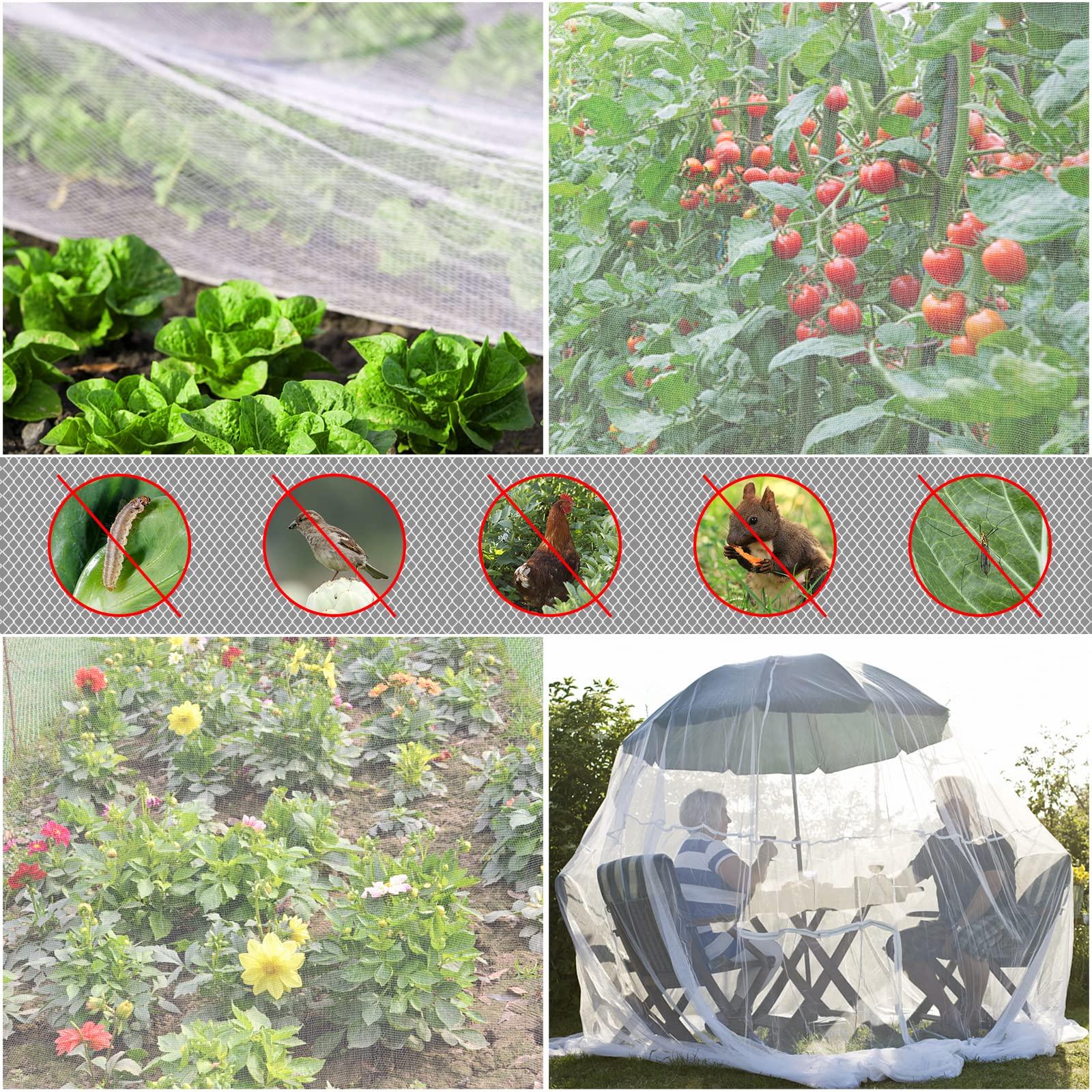 RIFNY Garden Netting displayed over a garden bed