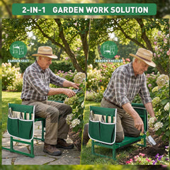 RIFPOD Garden Kneeler and Seat folded for storage