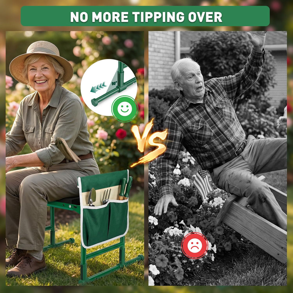 RIFPOD Garden Kneeler and Seat front view with EVA pad