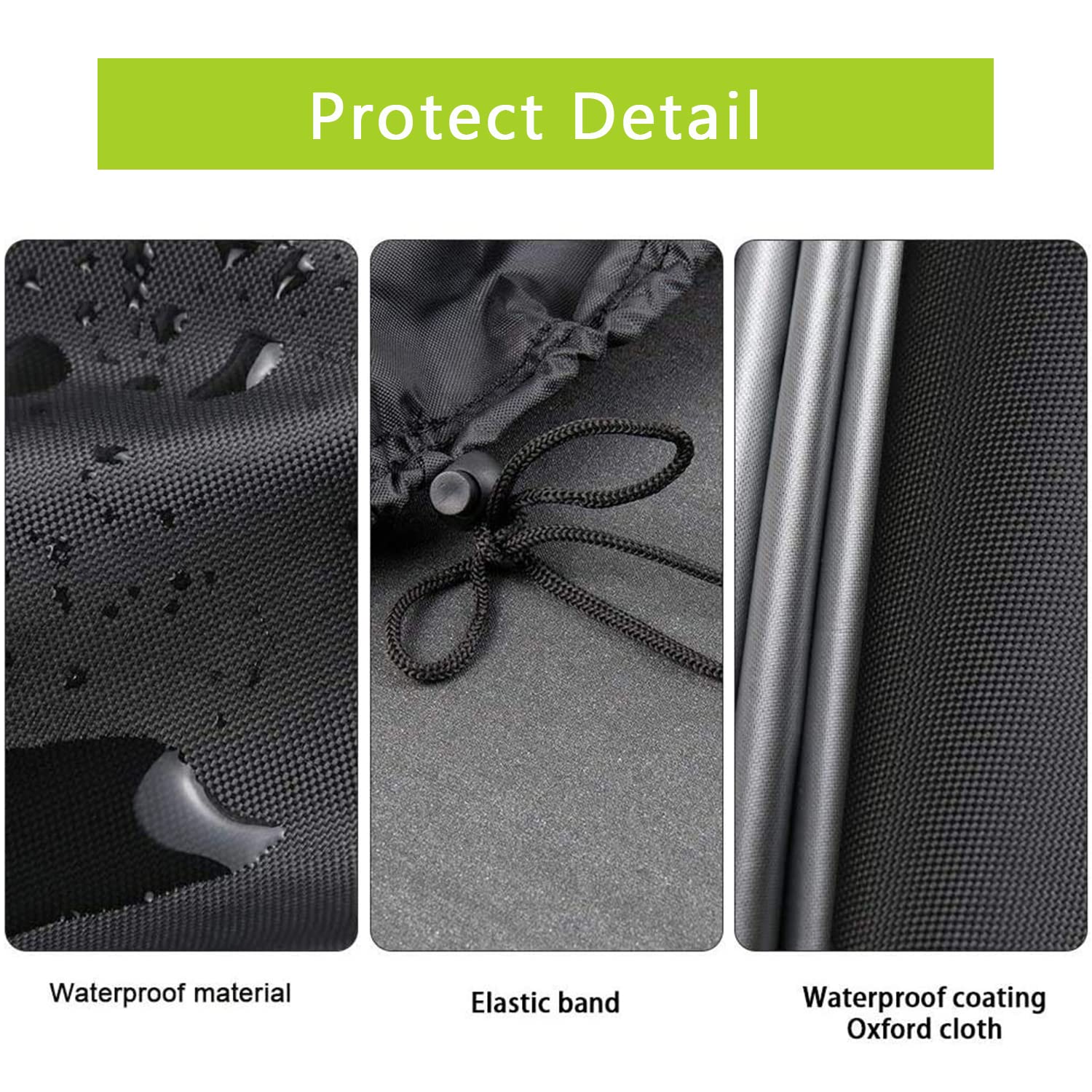 Rilime Fire Pit Cover 32 inch round black model close-up of material