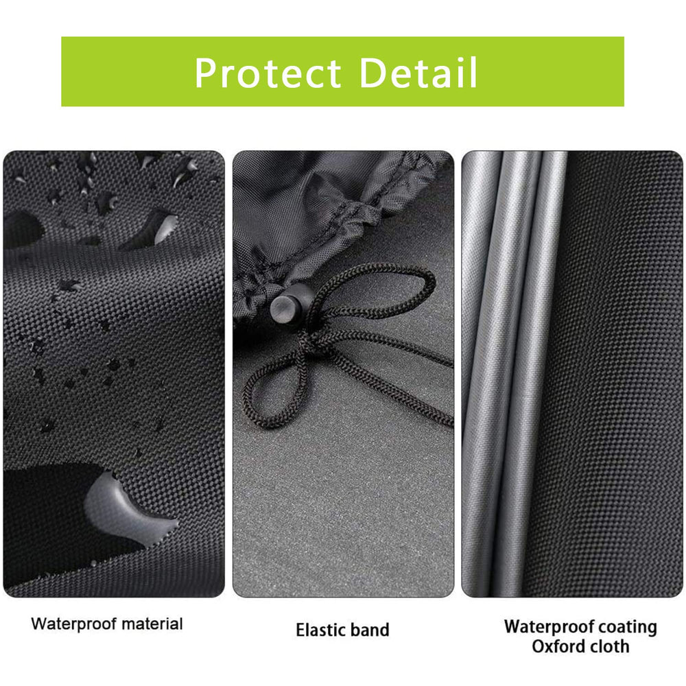 Rilime Fire Pit Cover 32 inch round black model close-up of material