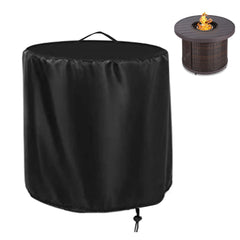 Rilime Fire Pit Cover 32 inch round black model front view