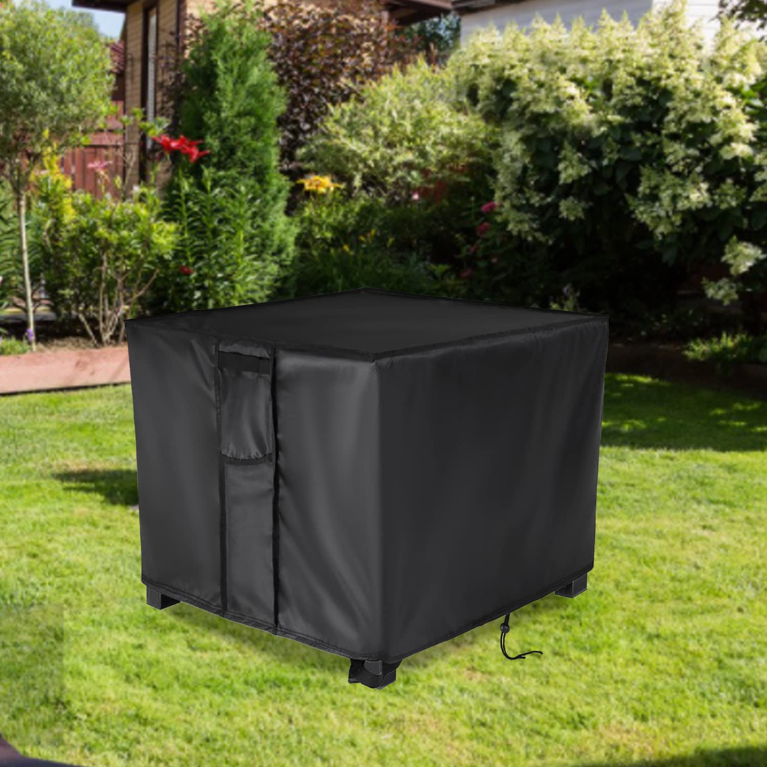 Rilime Fire Pit Cover dimensions displayed