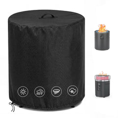 Rilime Waterproof Fire Pit Cover black front view
