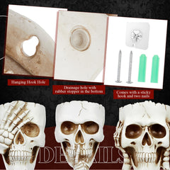 RimCereal Skull Planter - Don't Look style back view