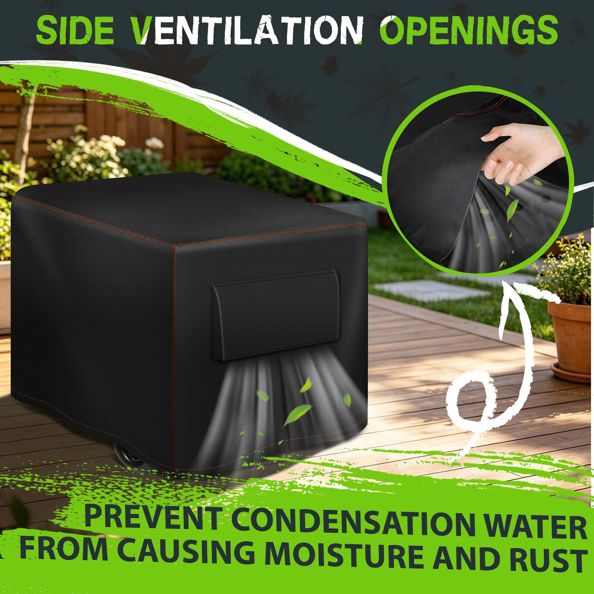 Rimwig generator cover in outdoor setting