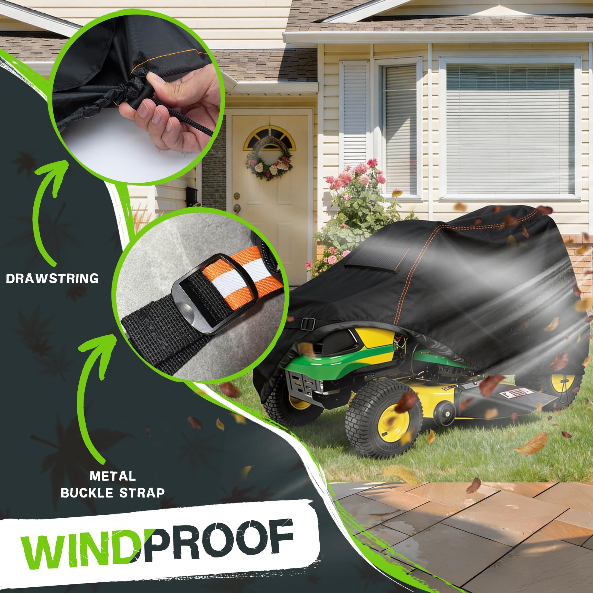 Rimwig Lawn Mower Cover being used on a lawn tractor