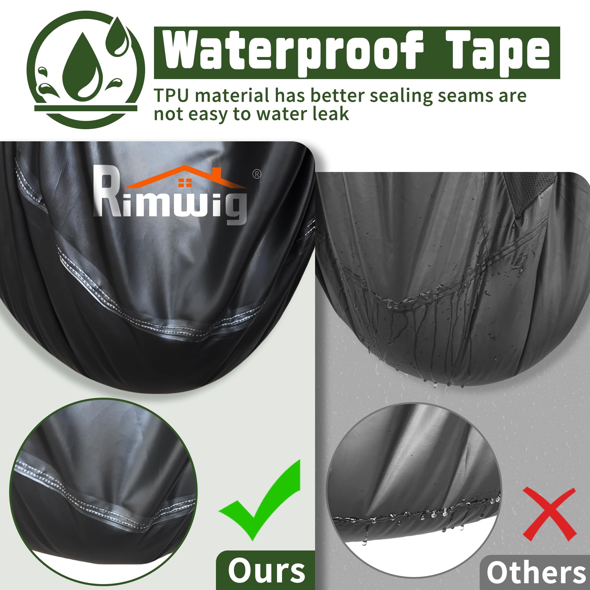 Rimwig Patio Chair Cover showing breathable vents