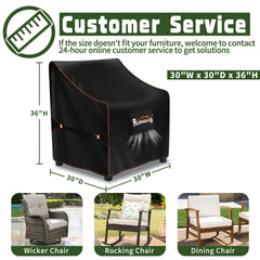Rimwig patio chair cover with reflective tape