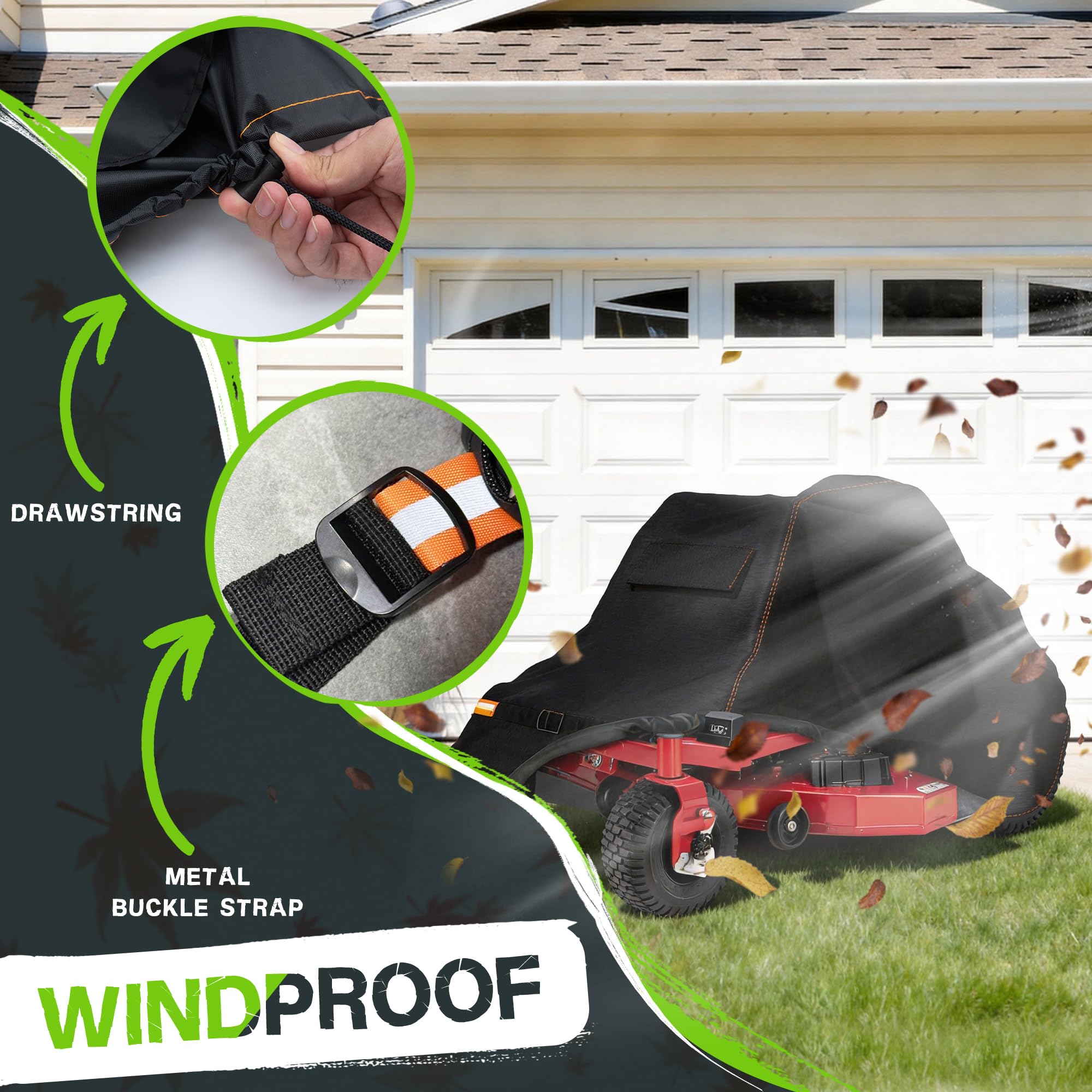 Rimwig Zero Turn Mower Cover folded for storage
