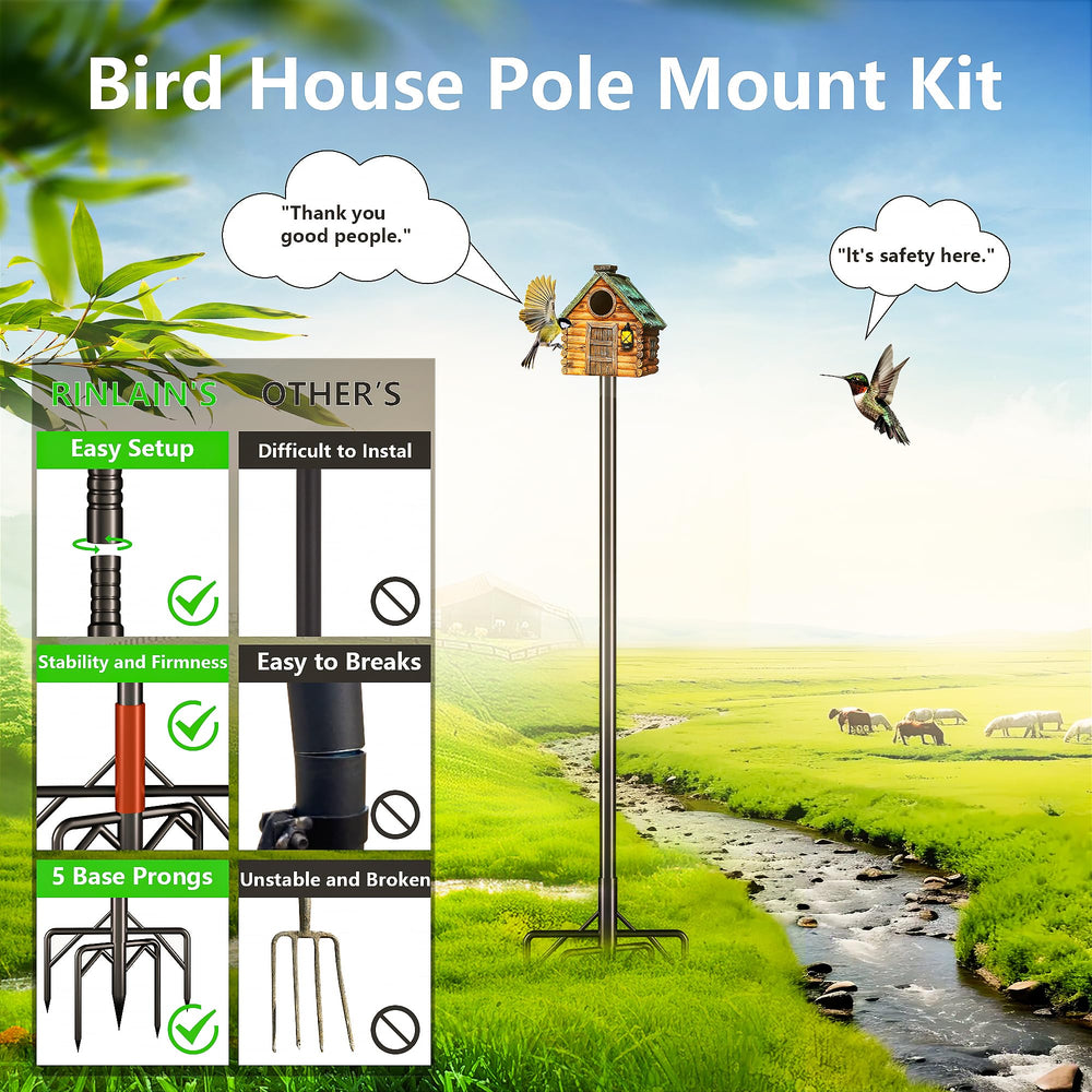 RINLAIN Bird Feeder Pole assembly instructions