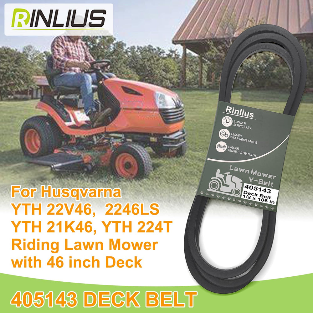Rinlius Mower Deck Belt dimensions 1/2 inch x 106 inch