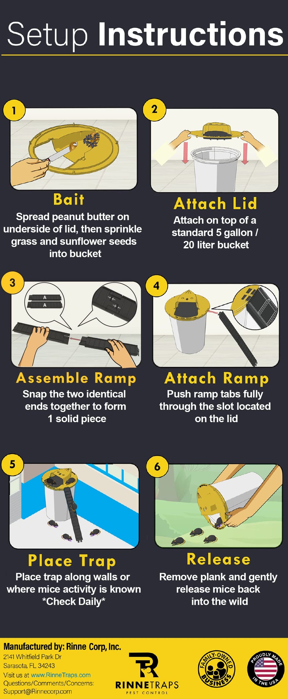 RinneTraps Flip N Slide Mouse Trap with multiple catches