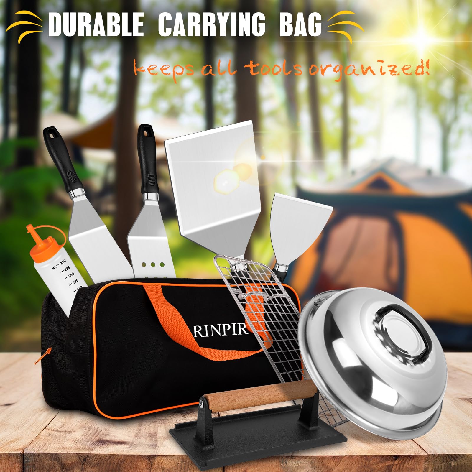 RINPIR Griddle Accessories Kit displayed with packaging