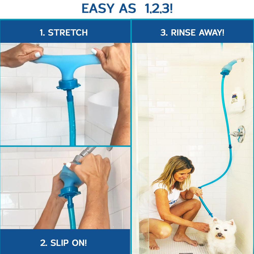Rinseroo Dog Spot Washer side view showing 6ft length