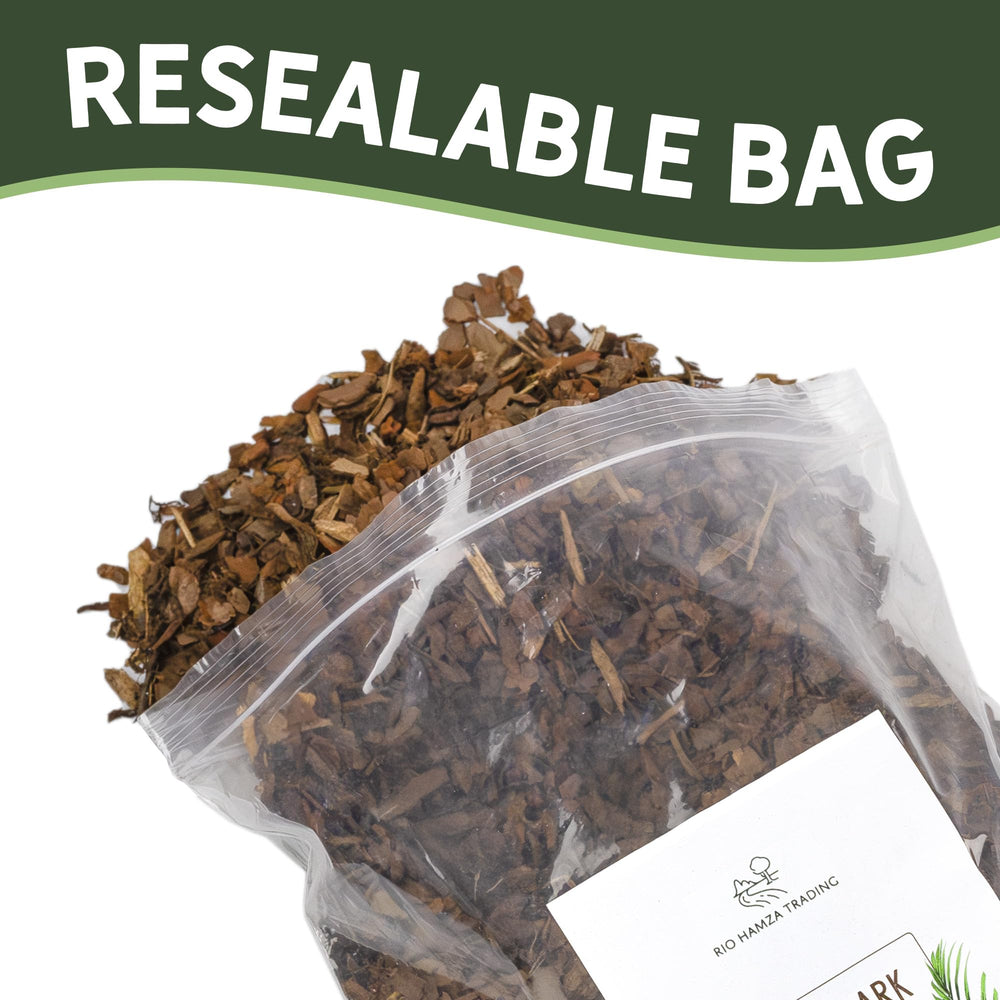 Rio Hamza Trading Pine Bark Mulch Nuggets in a garden environment