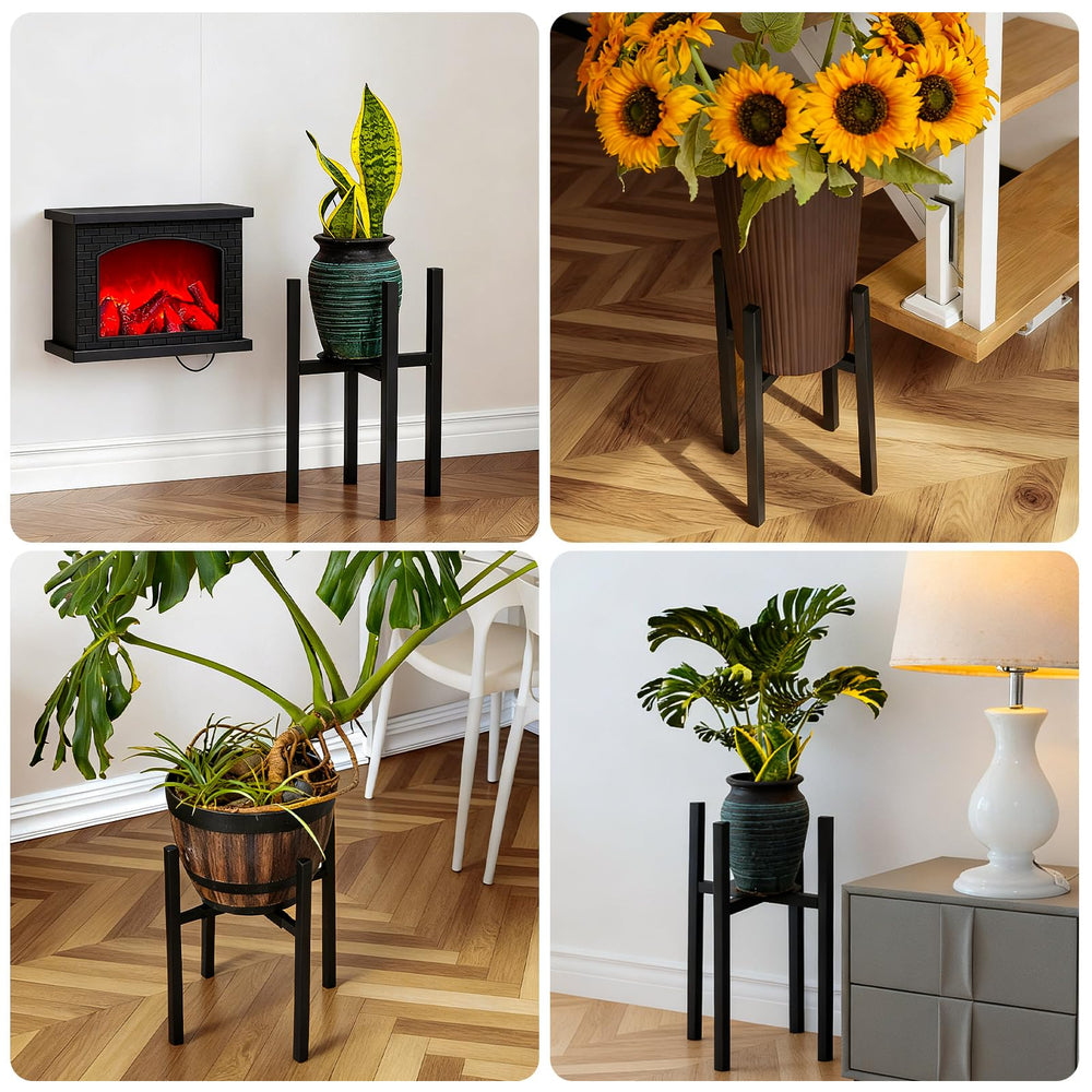 Rioneta Adjustable Plant Stand set up in a modern living room