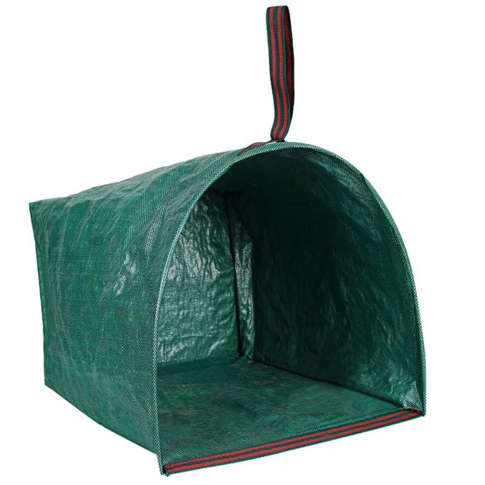 RISETEX Heavy-Duty 72 Gallon Collapsible Yard Waste Bag, Green front view
